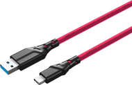 Kabllo USB Mathorn MTC-500, USB A në USB C, 5m, magenta