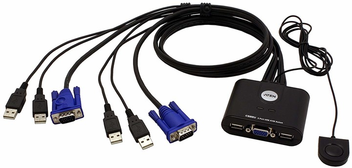 Kabllo ATEN CS-22U, KVM, USB 2PC Mini