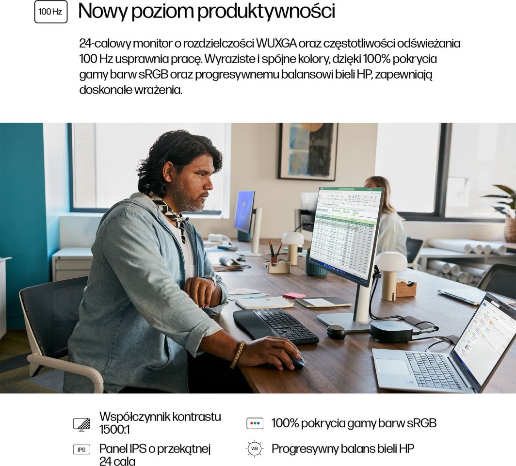 Monitor HP Series 5 524pn, 24", WUXGA 100Hz, i zi
