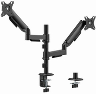Krah tavoline për monitorë Gembird MA-DA2P-02, për 2 monitorë 17-32", kapacitet 9kg, i zi