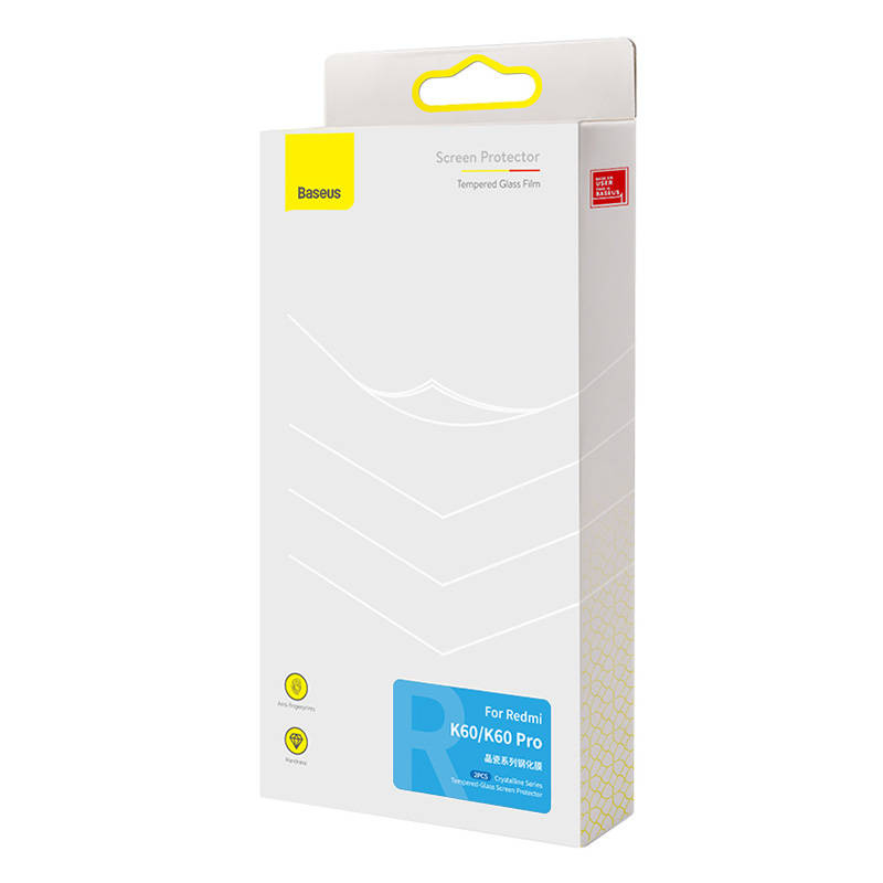 Xham mbrojtës Baseus për Redmi K60 K60 Pro, tempered glass, transparent