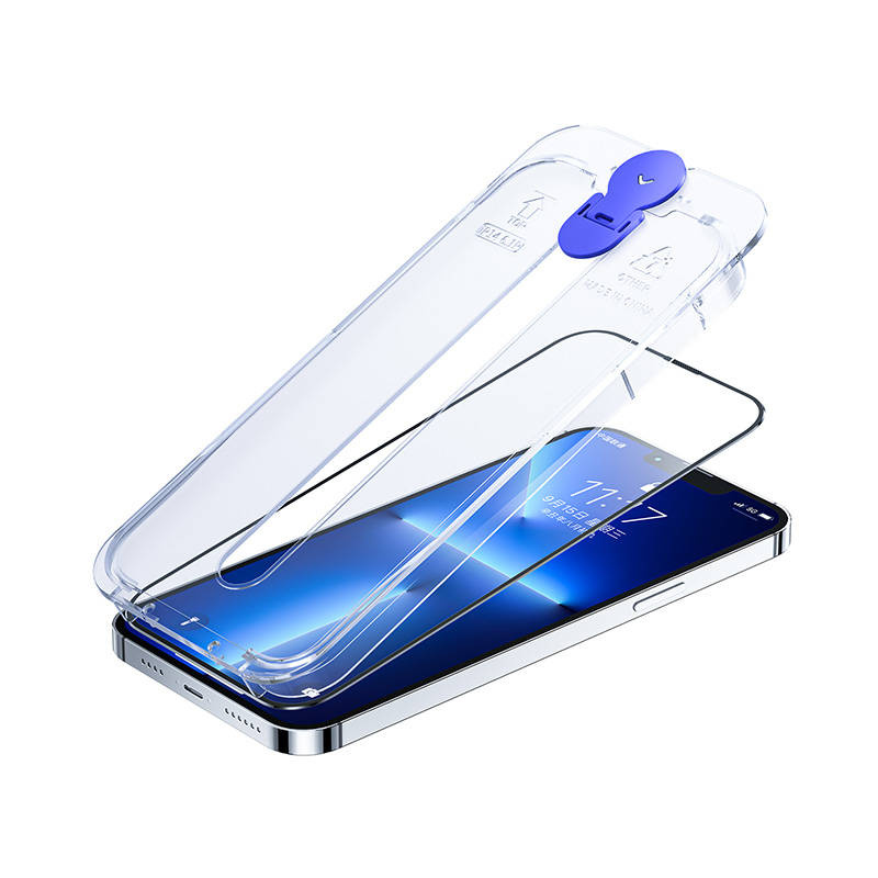 Xham mbrojtës Joyroom Knight JR-H11 për iPhone 14 Plus, 9H, komplet montimi, transparent