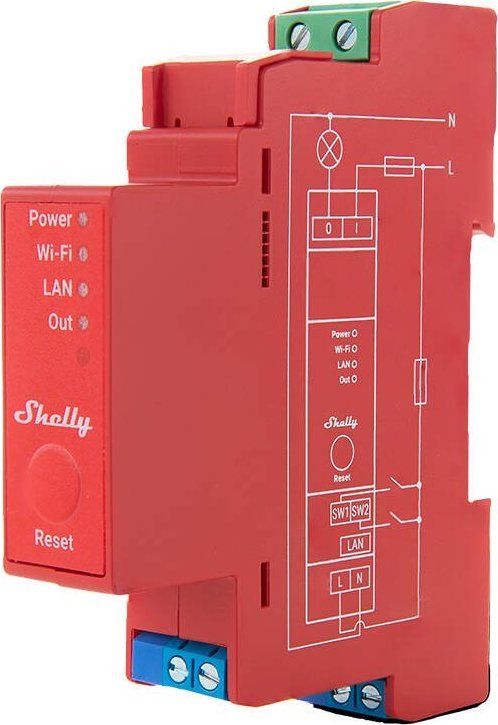 Rele inteligjente Shelly Pro 1PM, 1 kanal, 16A, WiFi LAN Bluetooth