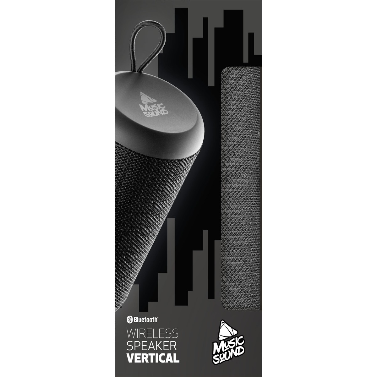 Zmadhues zëri Music Sound, vertikal, bluetooth, i zi