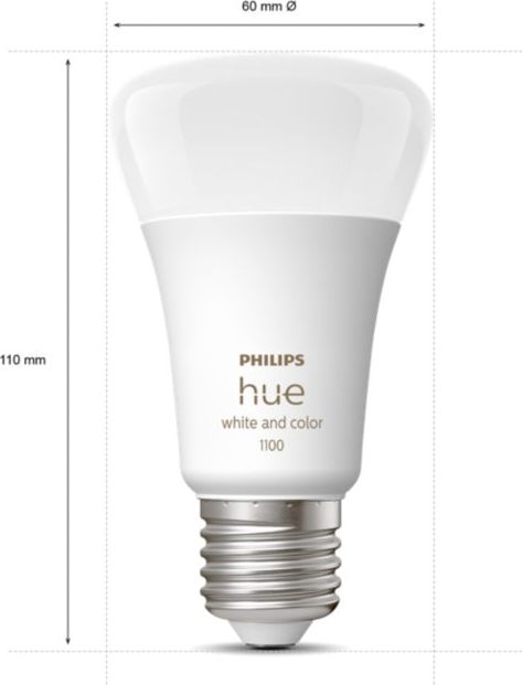 Llambë inteligjente Philips Hue White and Colour Ambiance E27 A60, 9W, 1100lm, e bardhë