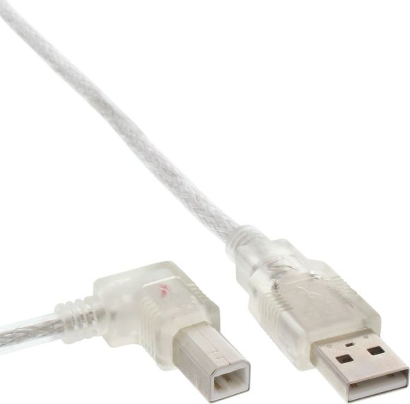 Kabllo USB InLine USB A në USB A, 0.3 m, USB 2.0, transparente