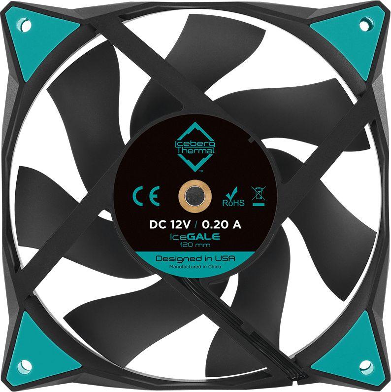 Ftohës Iceberg IceGALE, 120 mm, i zi