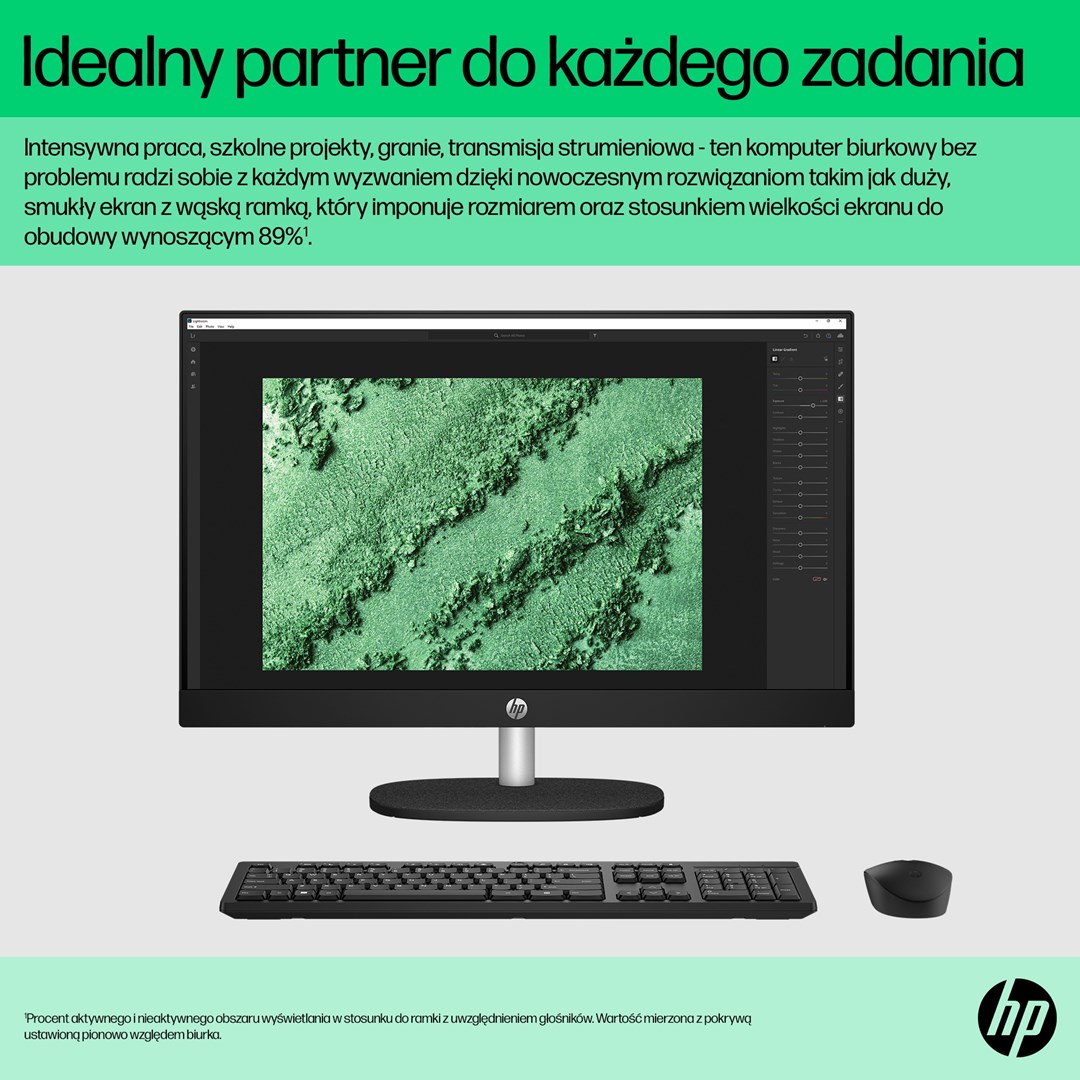 Kompjuter All-in-One HP 24-cr0011nw, i5-1335U, 23.8", 512GB SSD, i zi