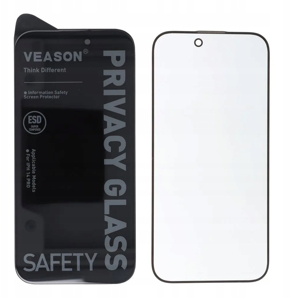 Xham mbrojtës Veason 6D Pro Privacy për iPhone XR 11, xham i fortë, filtër privatësie, i zi