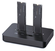 Doking stacion Digitus DD2-U3M2, për SSD NVMe dhe SATA M.2, USB 3.2, 900 MB/s, i zi