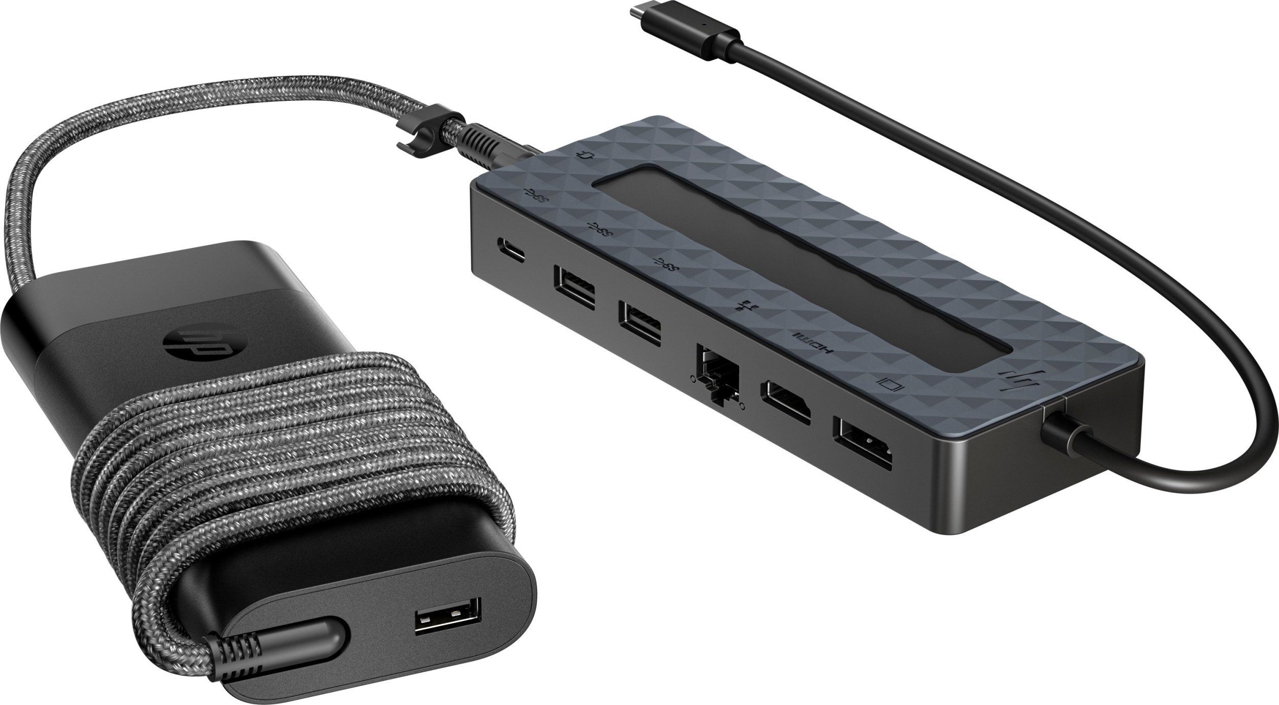Hub USB C me karikues HP Universal, 2x 4K, kompakt, i zi