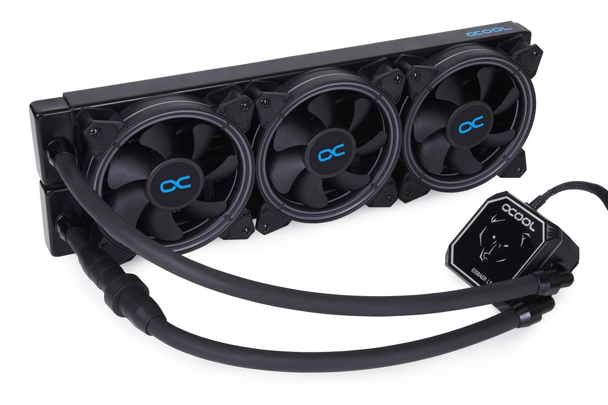 Ftohës me ujë Alphacool Eisbaer Aurora LT360, 360mm, ARGB, i zi