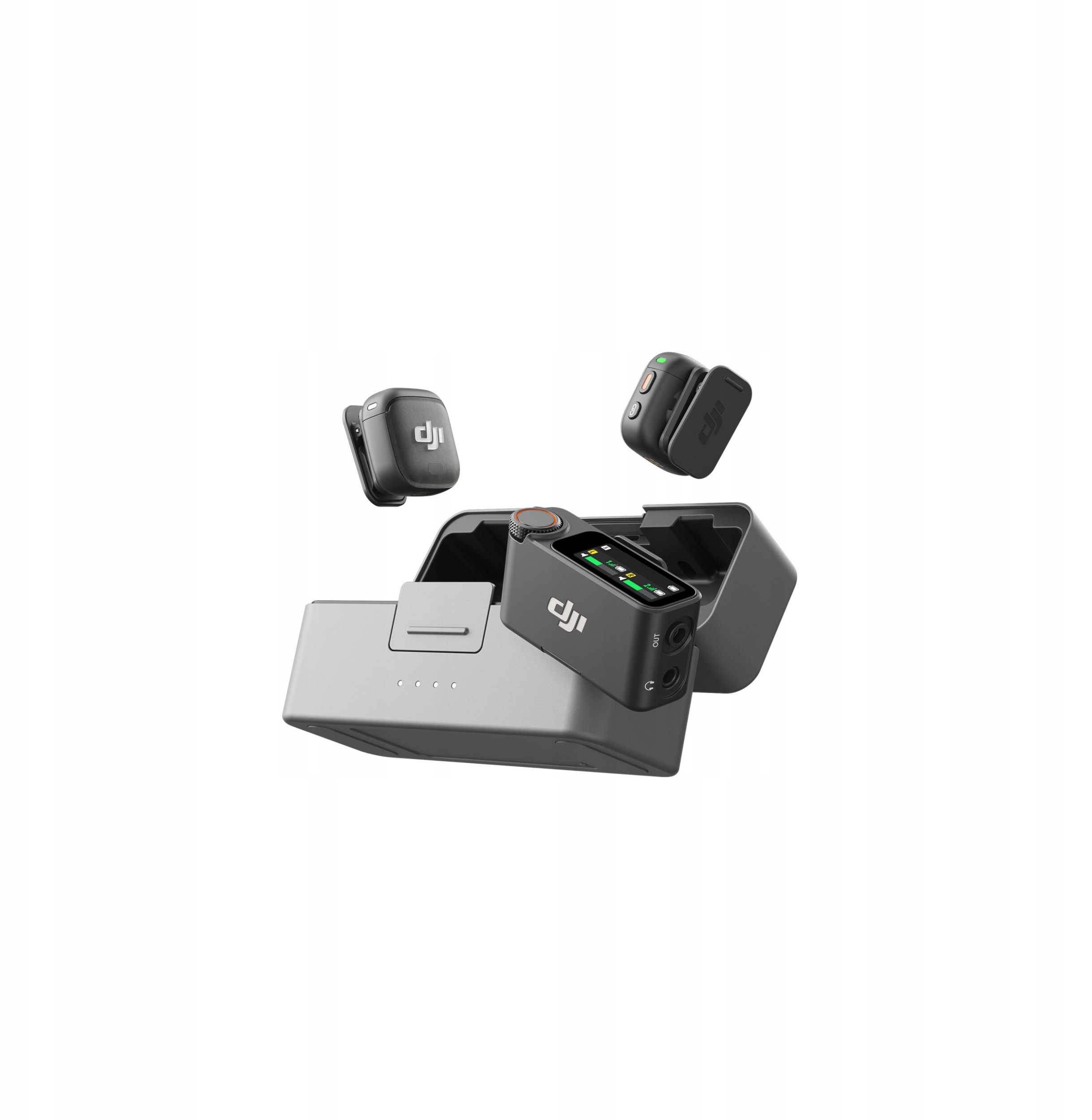 Mikrofon pa tel DJI Mic 3, 2 transmetues 1 marrës, kuti karikimi, i zi