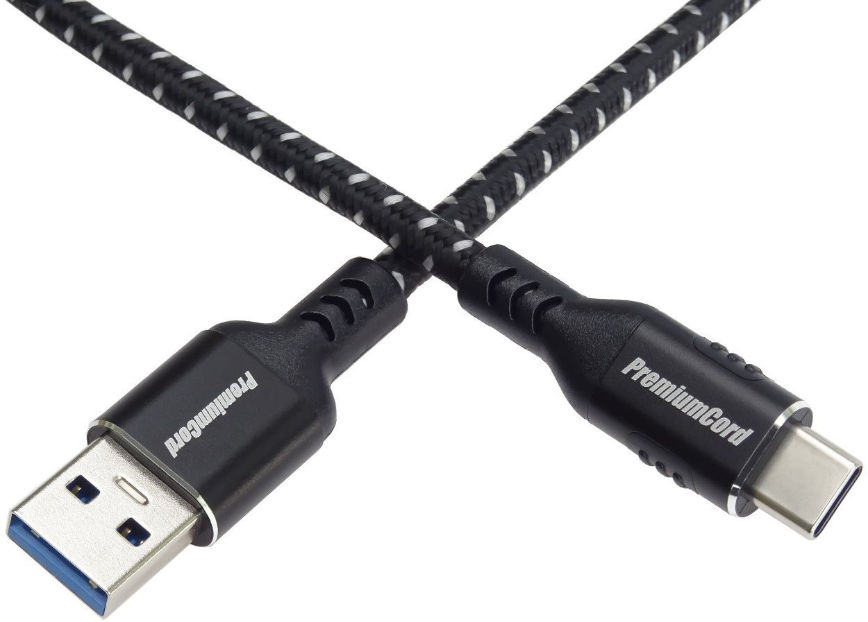 Kabllo USB PremiumCord USB 3.2 Gen 1, 5 Gbit/s, 60W 3A, e zezë