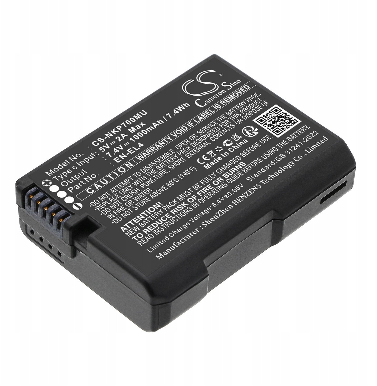 Bateri kamerë Cameron Sino CS NKP700MU, 1000mAh, Li ion, e zezë