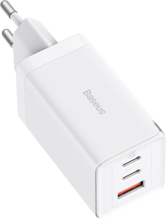 Karikues Baseus GaN5 Pro, 2x USB-C, USB-A, 65W, i bardhë