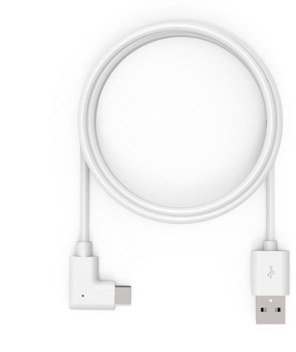 Kabllo karikimi Compulocks USB A në USB C, 6ft, kënd 90°, e bardhë