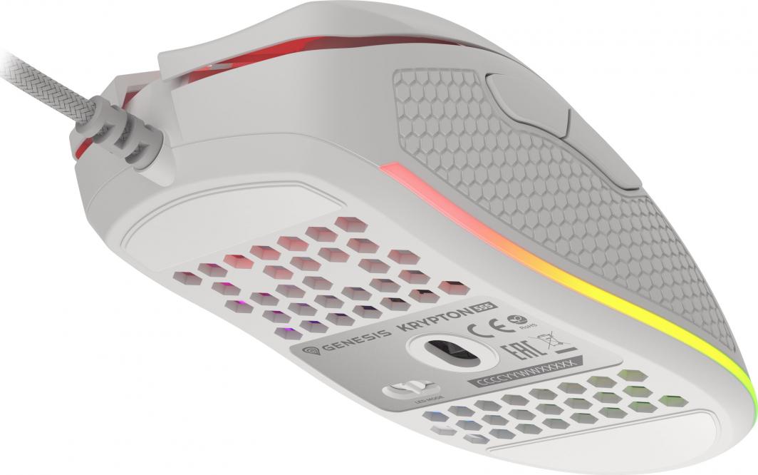 Maus Genesis Krypton 555 (NMG-1840), i bardhë