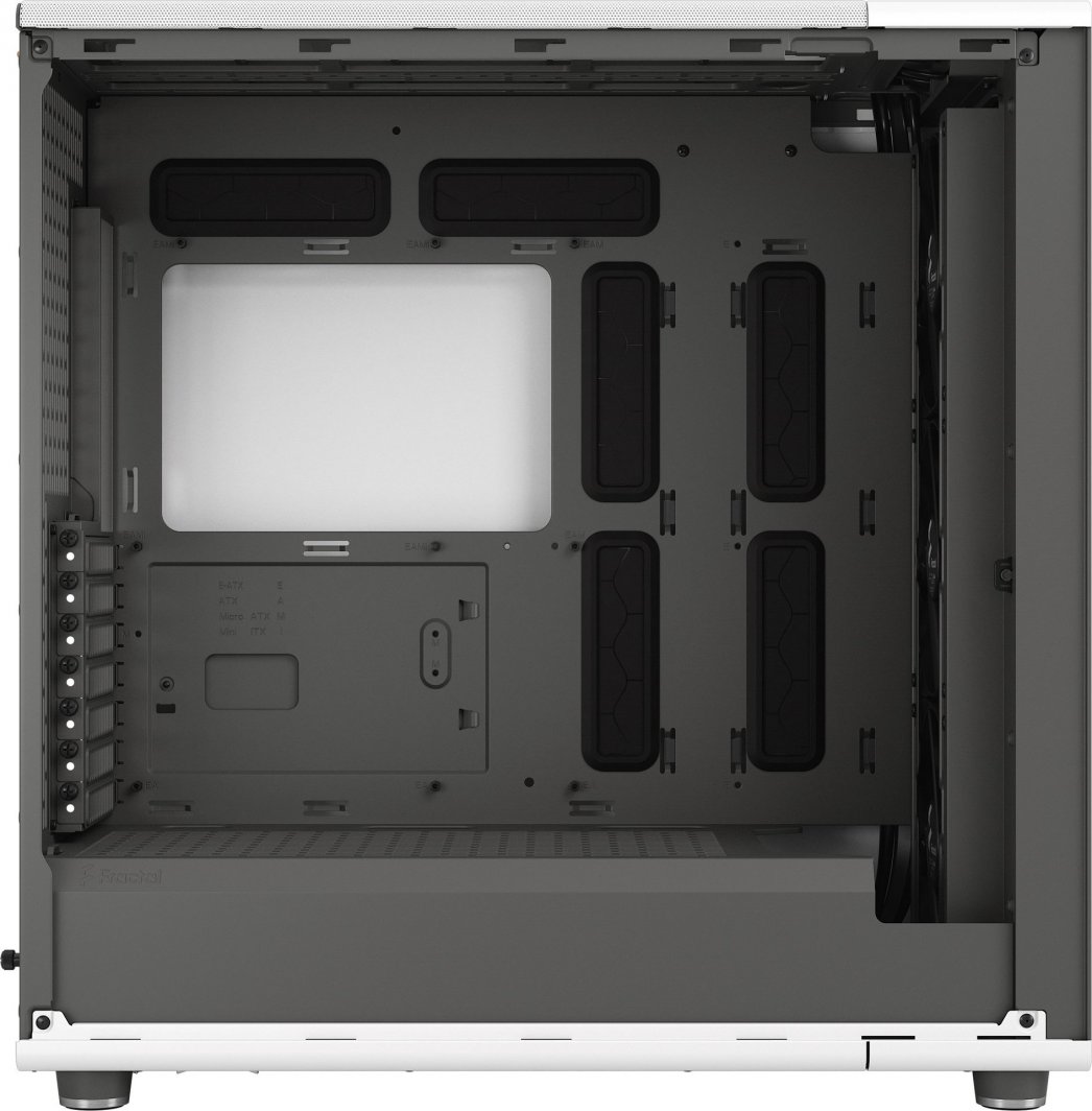 Kasë Fractal Design North XL Clear, e bardhë, Midi Tower