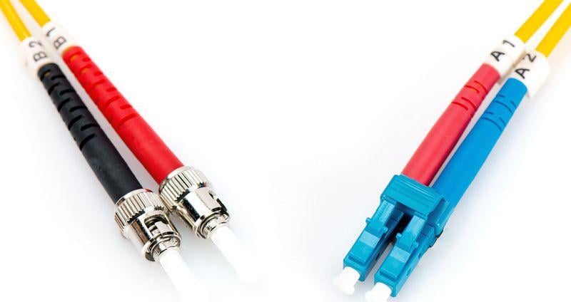 Kabllo fibër optike Digitus Patch Cord DK-2931-02, LC në ST, OS1 9/125, 2m, e verdhë