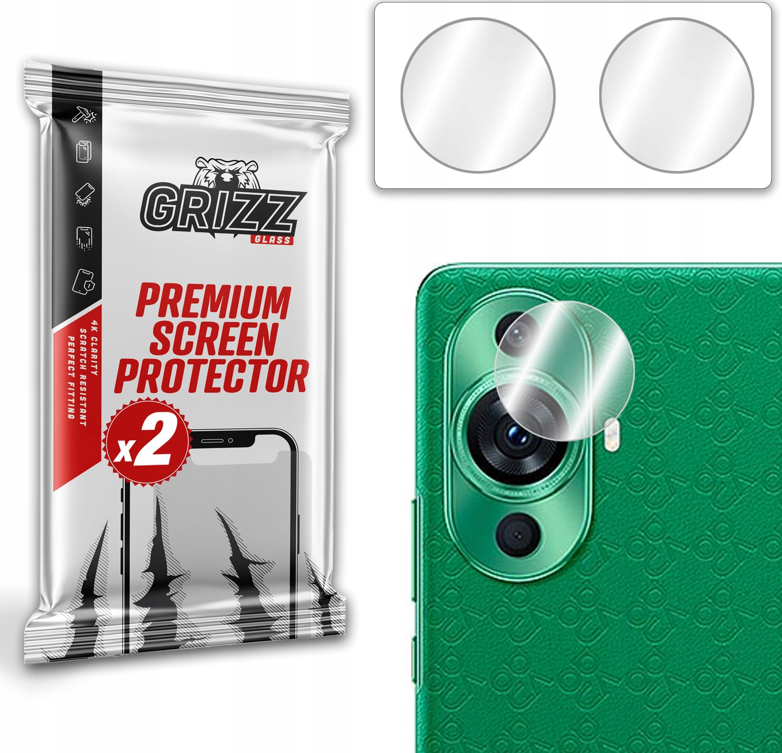 Xham mbrojtës kamere GrizzGlass HybridGlass, për Huawei nova 11 Ultra, transparent