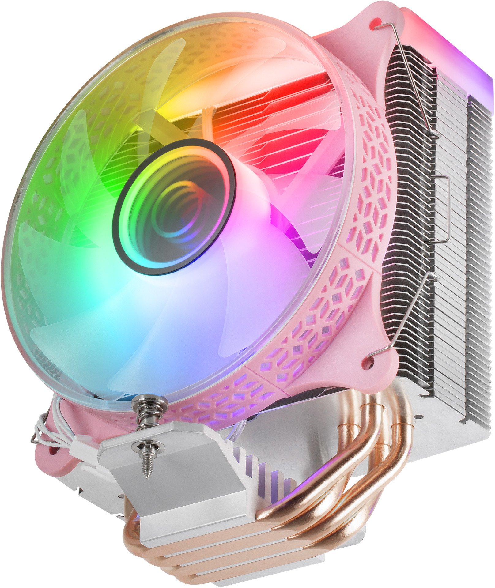 Ftohës CPU Mars Gaming MCPU-VR, Double Infinity Mirror, 4 heatpipes, rozë