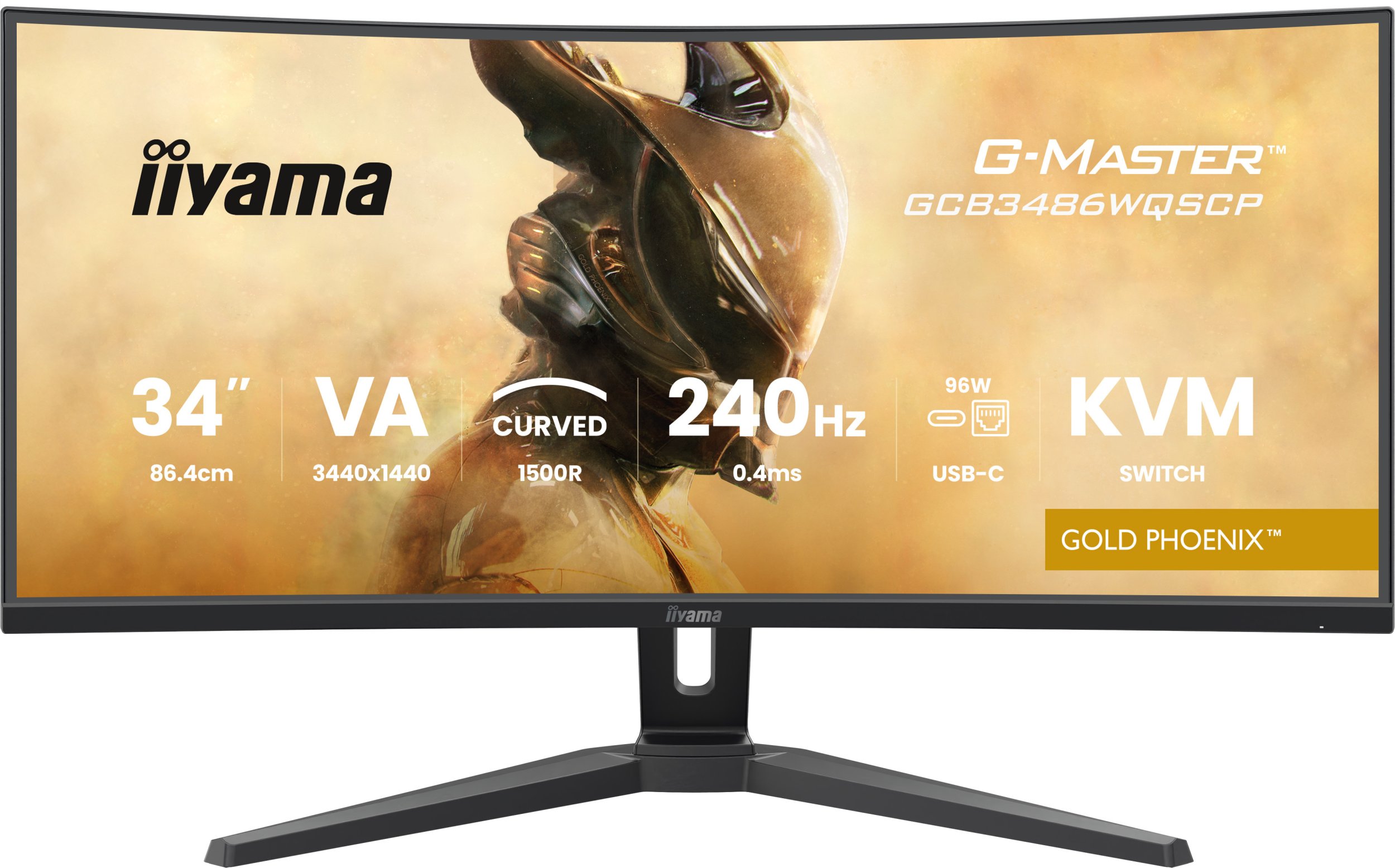 Monitor gaming Iiyama G-MASTER GCB3486WQSCP-B1, 34", UWQHD, 240Hz, i zi