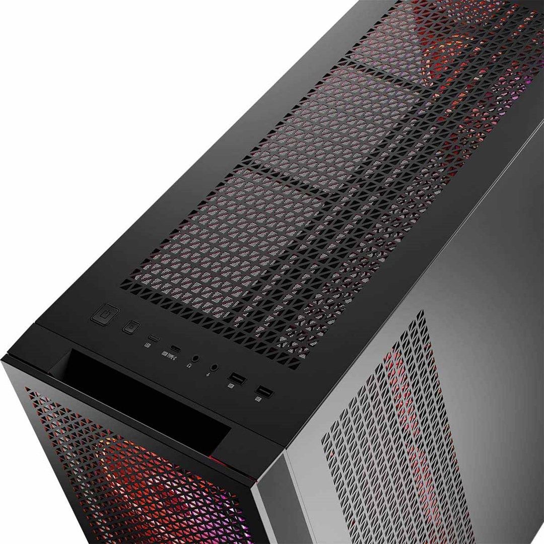 Kuti kompjuteri Modecom Volcano Expanse T Apex ARGB, Midi Tower, xham i temperuar, e zezë