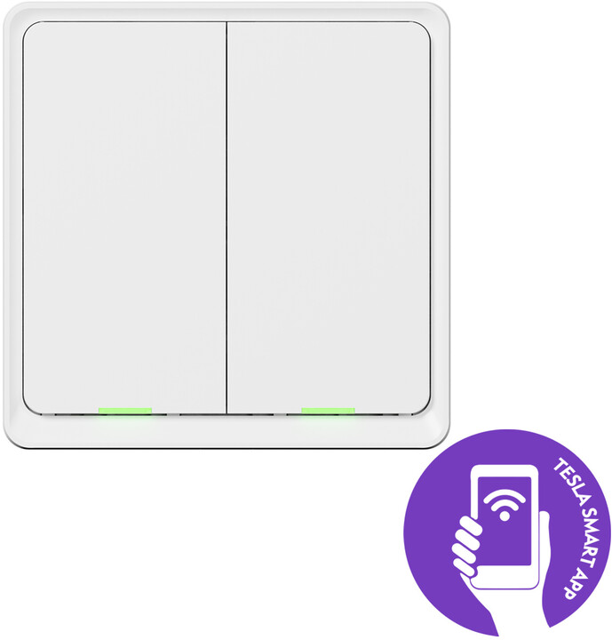 Ndërprerës smart i dyfishtë Tesla Smart Switch Dual