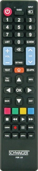 Telekomandë TV Schwaiger UFB100LG 533, IR wireless, universale, e zezë