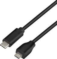 Kabllo USB LogiLink CU0197, USB C në micro USB, 1m, e zezë