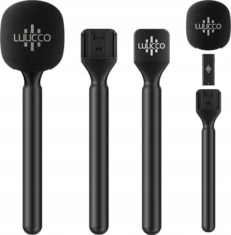 Adapter dore për mikrofon Luucco WireFree Handheld, ergonomik, i zi
