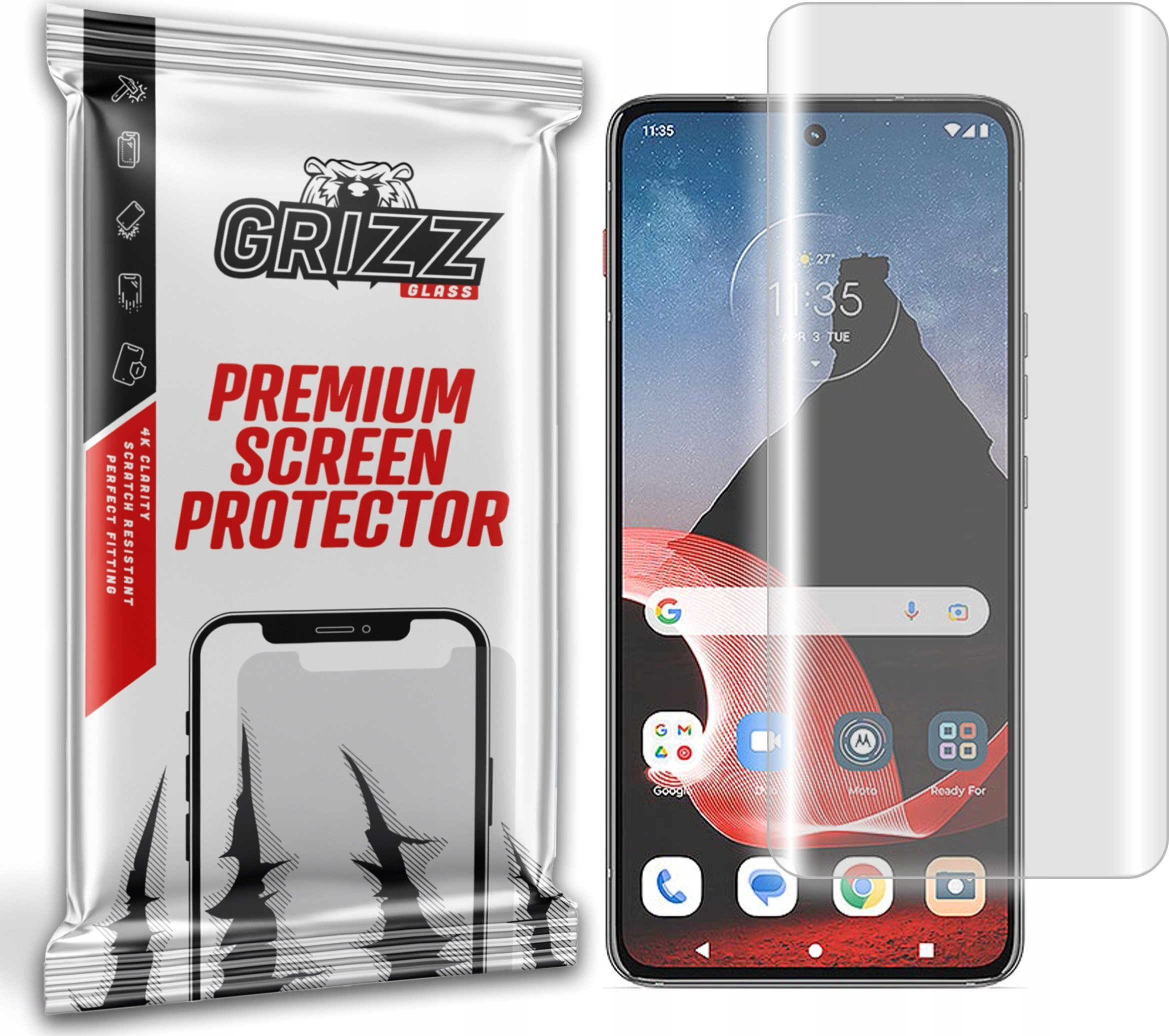 Folie mbrojtëse GrizzGlass Hydrofilm për Motorola ThinkPhone, hidrogel, transparente