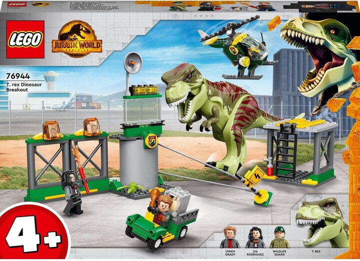 Set lodër LEGO® Jurassic World ™ 76944 T-rex Escape, 140 pjesë