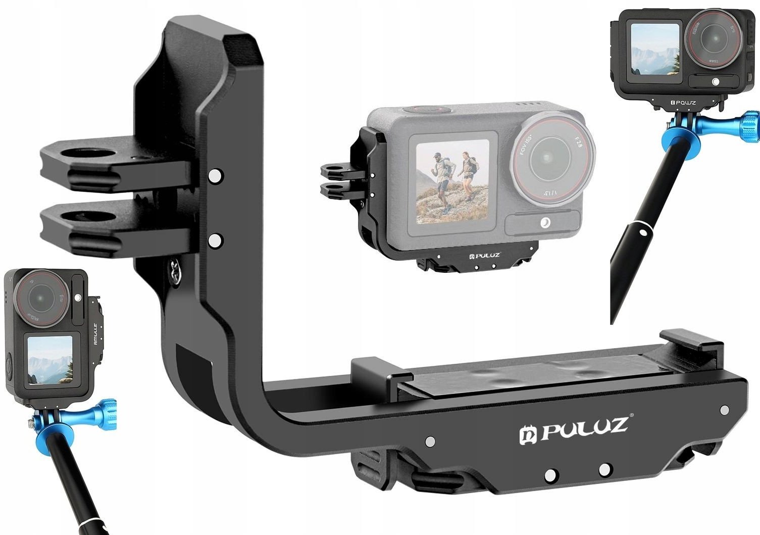 Kornizë montimi PULUZ Rail Cage PU768B, 1/4", për DJI Osmo Action 5 Pro dhe 4, për GoPro