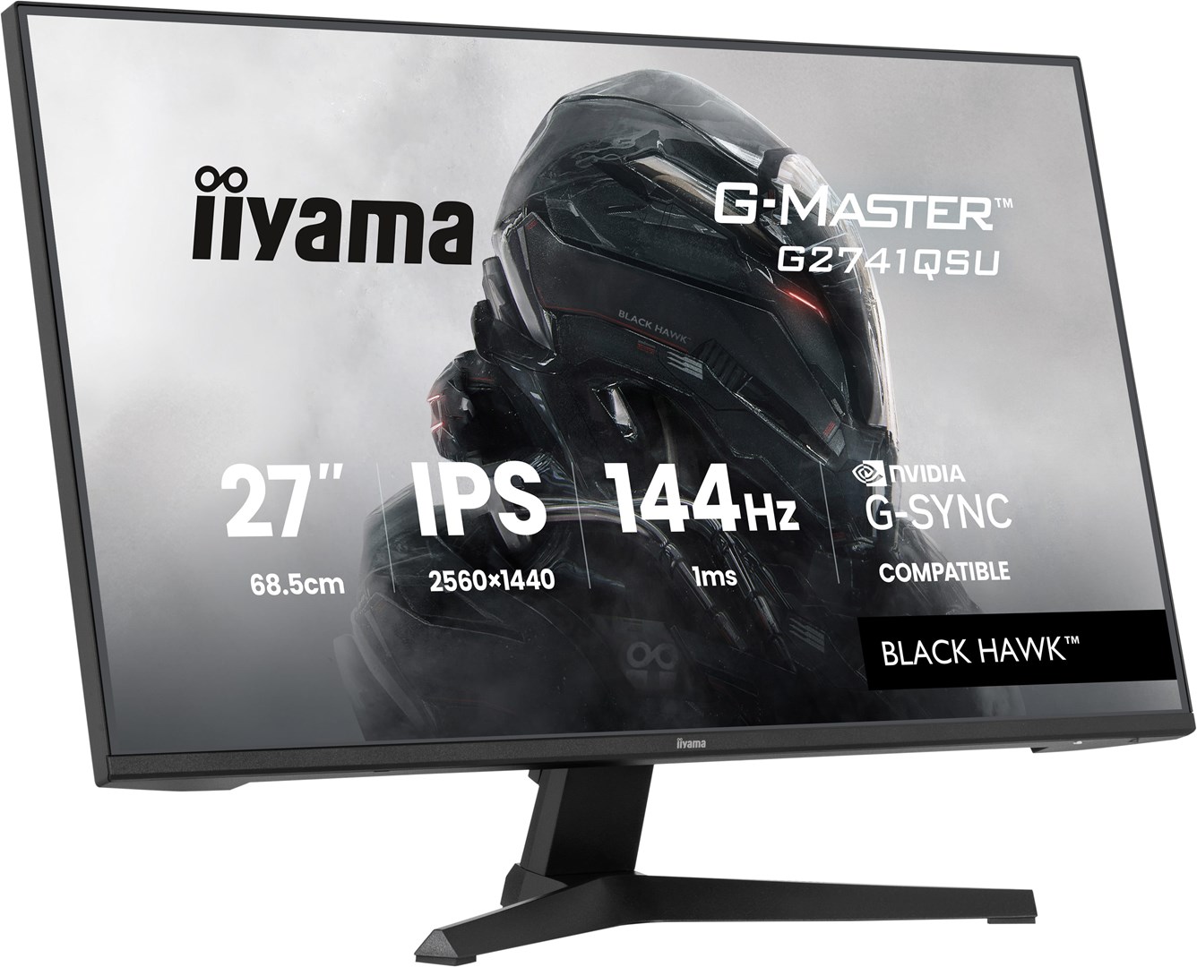 Monitor gaming iiyama G-MASTER G2741QSU-B1 Black Hawk, 27", 144Hz, QHD, i zi