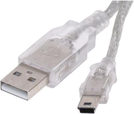 Kabllo USB Logo, USB-A -miniUSB, 0.6 m, transparente