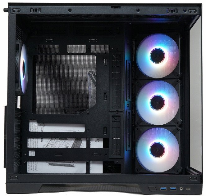 Kutia kompjuterike ZENPC Cube, Micro Tower, 4x ftohës ARGB, e zezë