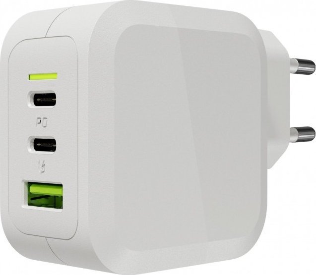 Karikues Green Cell PowerGaN CHARGC08W, 65W, 1x USB A 2x USB C, i bardhë