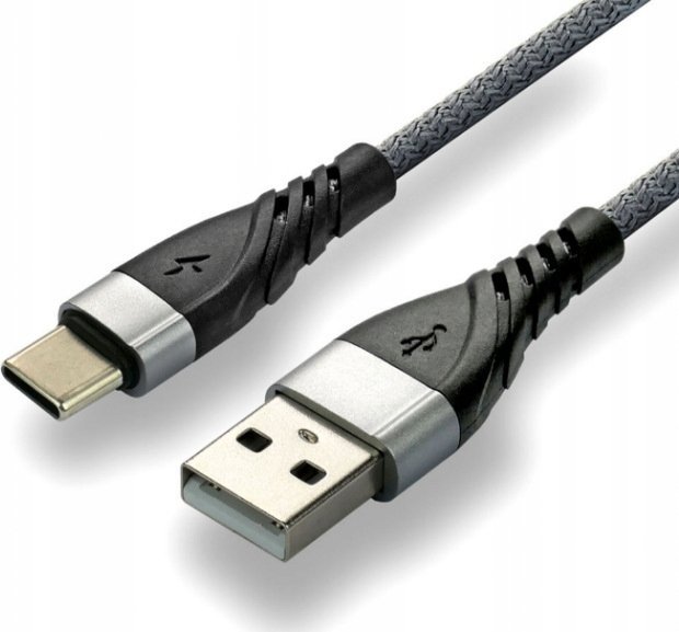 Kabllo USB Everactive USB A në USB C, 2m, 100W, najlon i gërshetuar