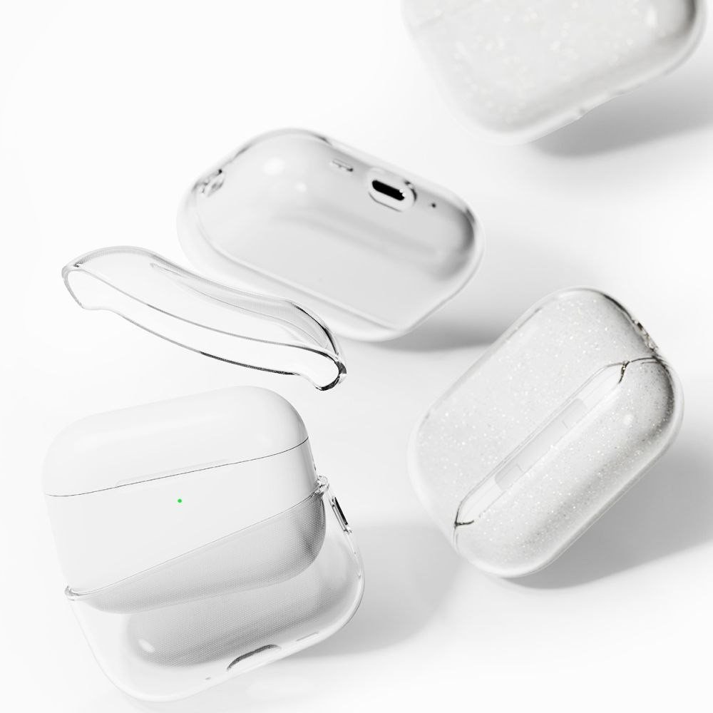 Mbulesë mbrojtëse Ringke Air Series për AirPods Pro 3, TPU, me karabinë, transparente