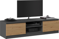 Kredencë TV Top E Shop RTV 140 ANT/ART, 2 rafte, lis artizan antracit