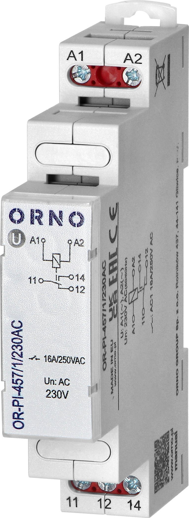 Rele instalimi OR-PI-457/1/230AC, 1P, 230V, 16A