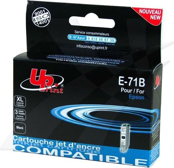 Kartrixh boje UPrint E-71B, 12ml, Epson, i zi
