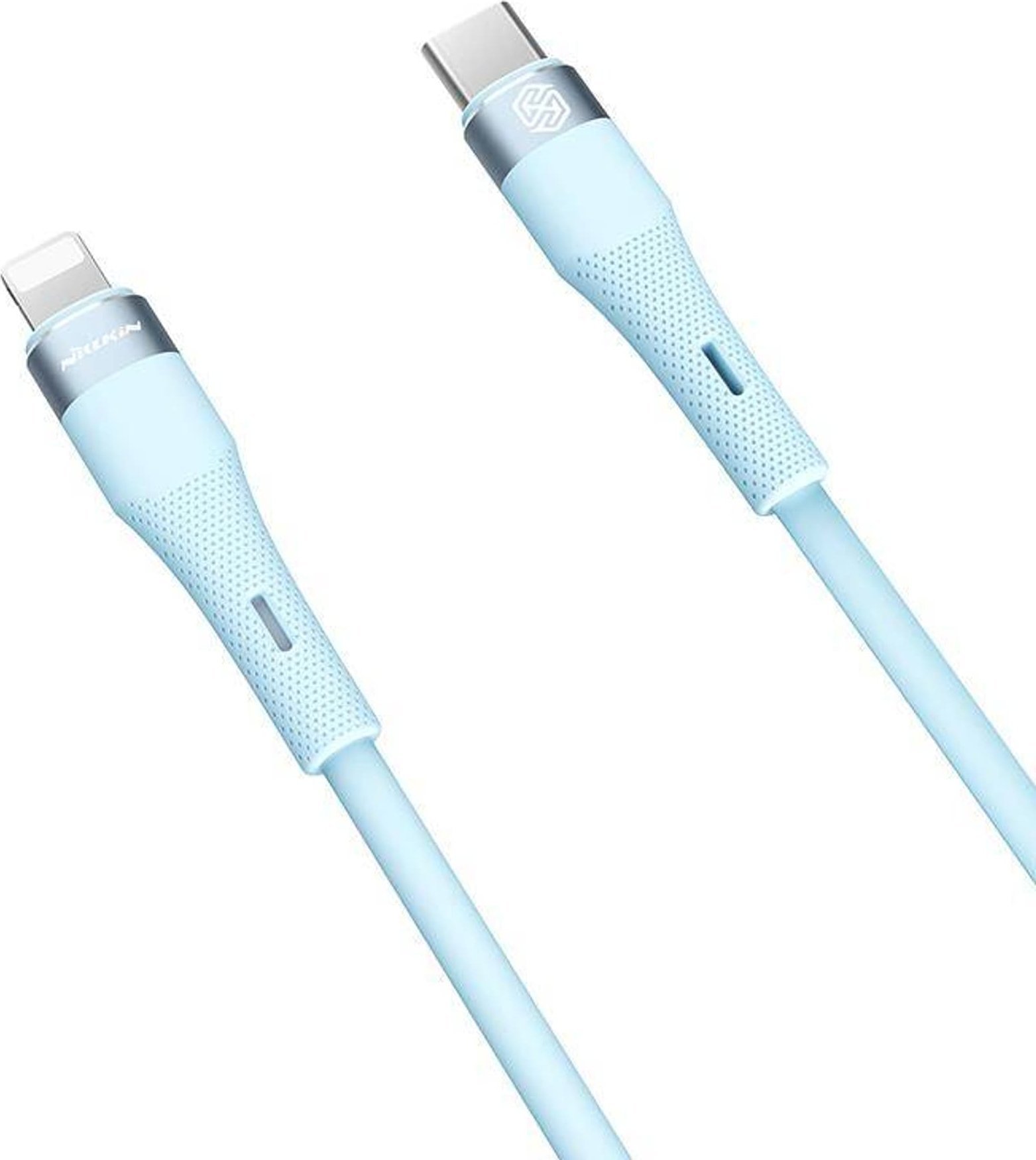 Kabllo karikimi Nillkin Flowspeed Silicone, Type C në Lightning, PD 27W, blu
