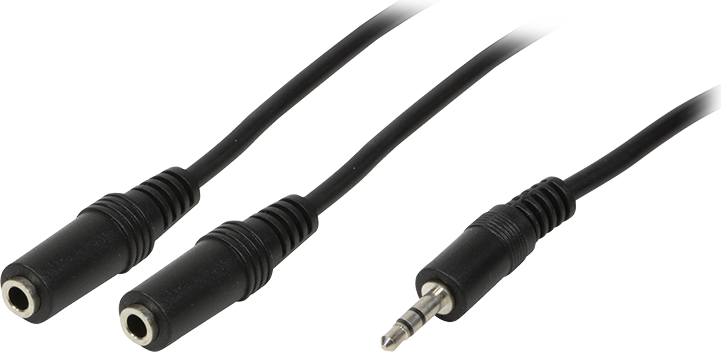 Kabllo LogiLink Jack 3.5mm - Jack 3.5mm, 0.2m, e zezë