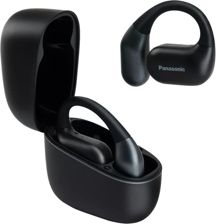 Kufje TWS Panasonic RB F10DE K, Open Ear, Bluetooth ENC, 7+18 orë, të zeza