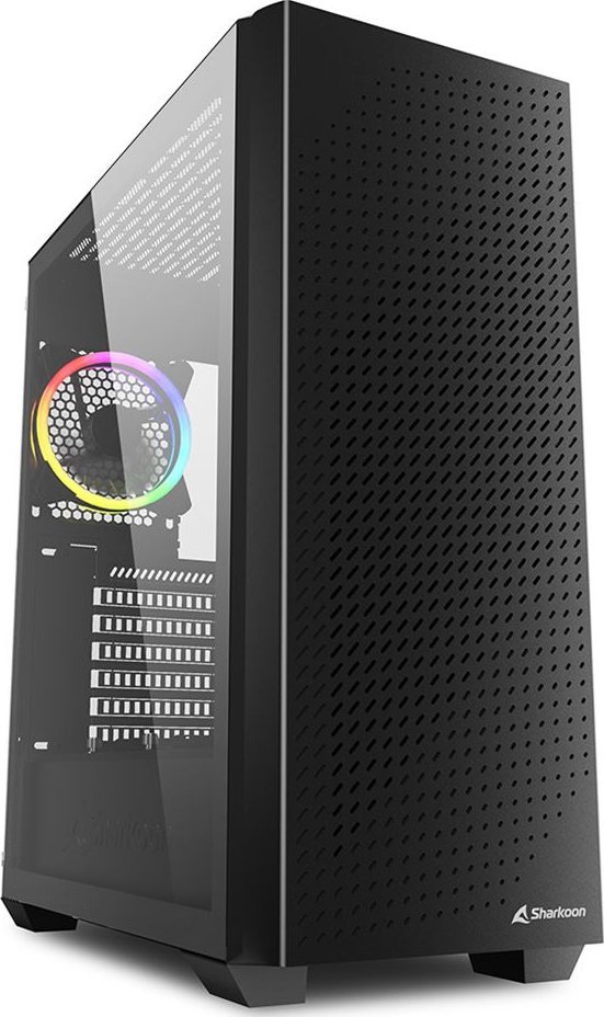 Kasë Sharkoon VS9 ARGB, e zezë, Midi Tower
