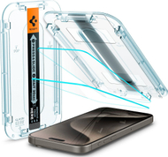 Xham mbrojtës Spigen Glas.TR EZ Fit për iPhone 15 Pro, tempered glass, set 2 copë, transparent