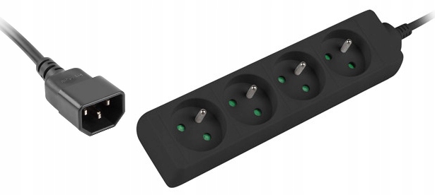 Развојувач Lanberg PS0-04E-0100-IEC-BK, 1m, црн